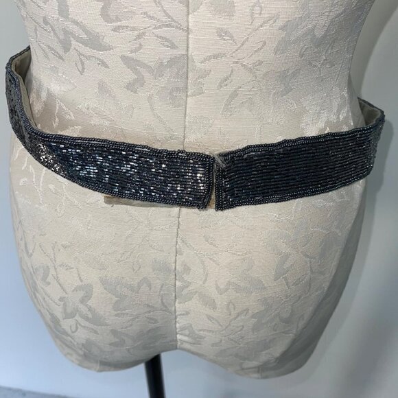 Vintage Belt Womens One Size OSFM Beaded Silver Multicolor Hook Loop Closure main image 8